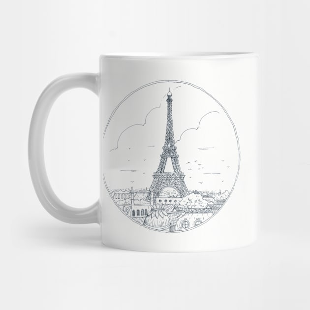 Paris Eiffel Tower Sketch by Exosam